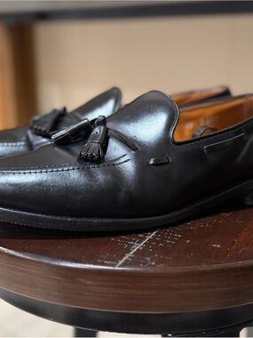 Allen Edmonds Black Leather Tassel Loafers